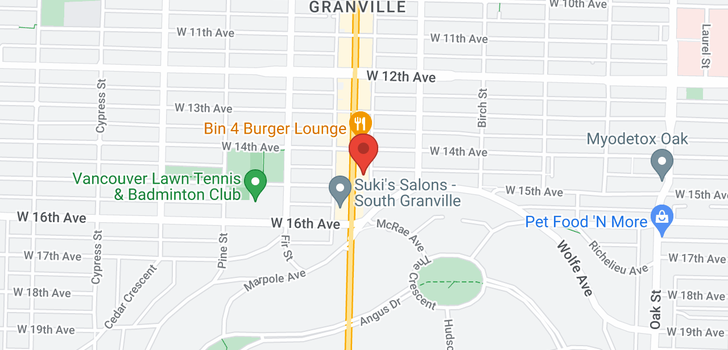 map of 306 1477 W 15TH AVENUE
